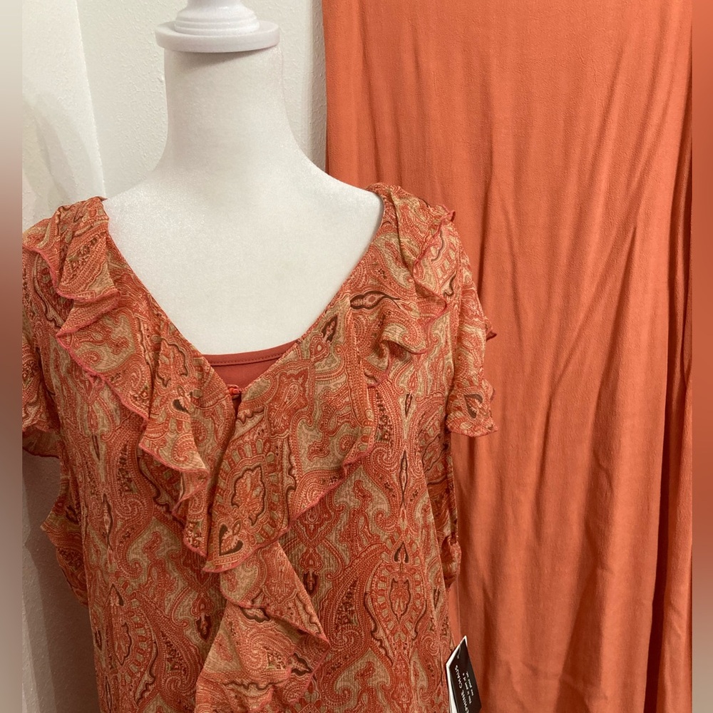 NWT Josephine Chaus Blouse with cami & skirt - Picture 4 of 10